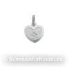 Anh�nger Kinderschmuck aus Silber 925 als Herz mit Engel 