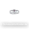 Taufring Kinderschmuck Silber 925 mit Stein rot 