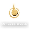 Taufring Kinderschmuck Anh�nger Gold 333 Rubin Schutzengel 