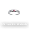 Taufring Kinderschmuck Silber 925 mit Stein rot 