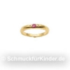 Taufring Kinderschmuck aus Gold 585 Rubin 
