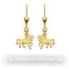 Ohrh�nger Kinderschmuck aus Gold 333 als Pferd 