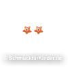 Ohrstecker Kinderschmuck aus Silber 925 Stern orange 