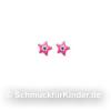 Ohrstecker Kinderschmuck aus Silber 925 Stern pink 