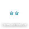 Ohrstecker Kinderschmuck aus Silber 925 Blume blau 