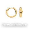 Creolen Kinderschmuck aus Gold 333 mit Blume Zirkonia 