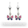Ohrh�nger Kinderschmuck aus Silber 925 als Schmetterling 