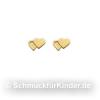 Ohrstecker Kinderschmuck aus Gold 333 als doppeltes Herz 