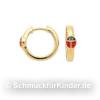 Creolen Kinderschmuck aus Gold 333 mit Marienk�fer 
