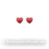 Ohrstecker Kinderschmuck aus Silber 925 rotes Herz 