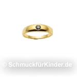 Taufring Kinderschmuck aus Gold 333 Safir