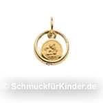 Taufring Kinderschmuck Anh�nger Gold 333 Zirkonia Schutzengel