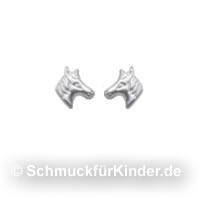 Ohrstecker Kinderschmuck aus Silber 925 Pferdekopf