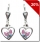 Ohrringe Kinderschmuck Silber 925 Herz mit Schmetterling 